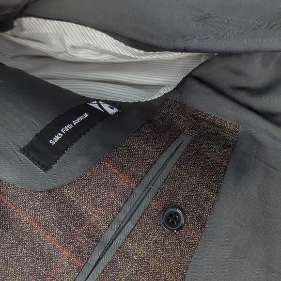 Custom Saks dress jacket 40R 100% wool - Picture 5 of 7